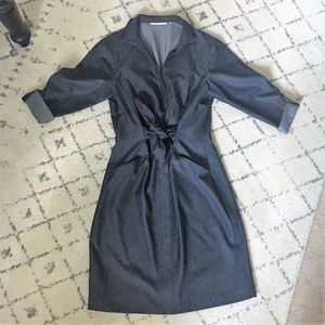 Tahari Denim Tie Dress